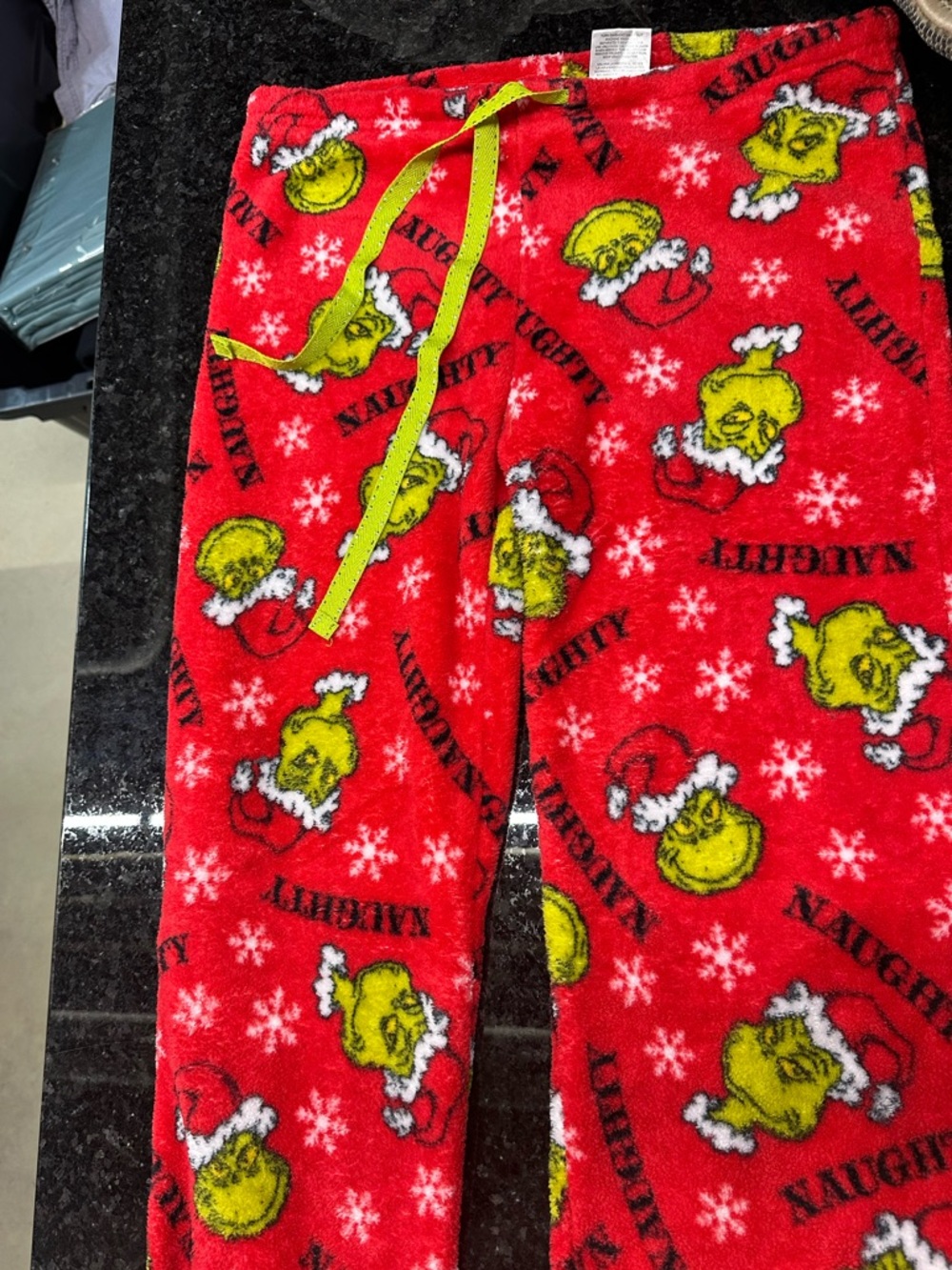 Dr. Seuss Red Grinch Fleece Pajama Bottoms